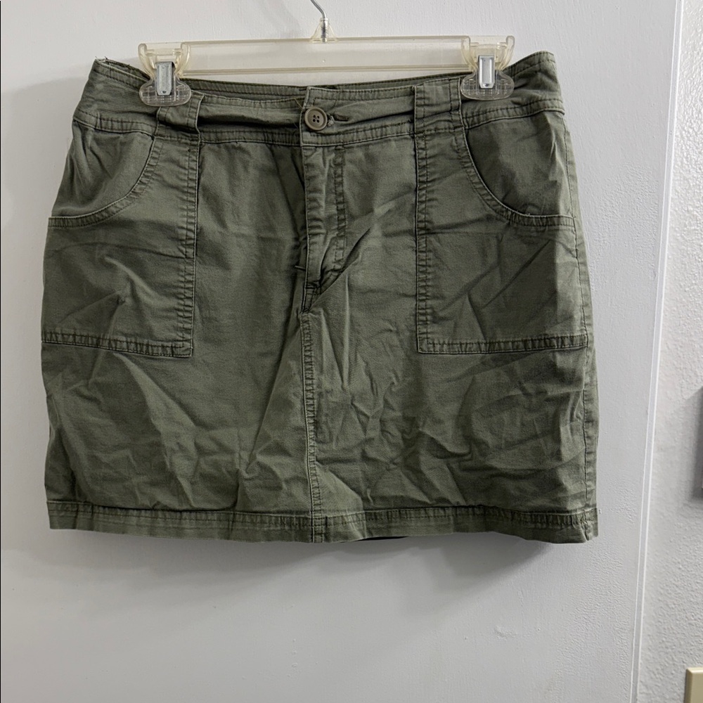 St. John's Bay Olive Mini Skirt